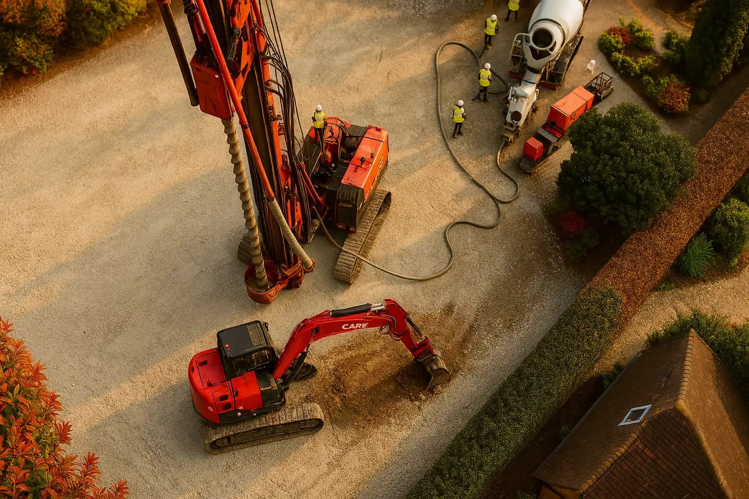CFA Piling Rig in Operation